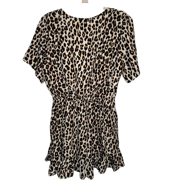 BUDDY LOVE Trixie Mini Ruffled Leopard Print Dress Size Medium NEW with Tags - Picture 4 of 8